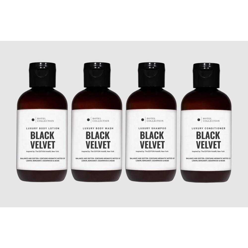 Black Velvet Body Care Travel Set Shampoo Wash Lotion NEW